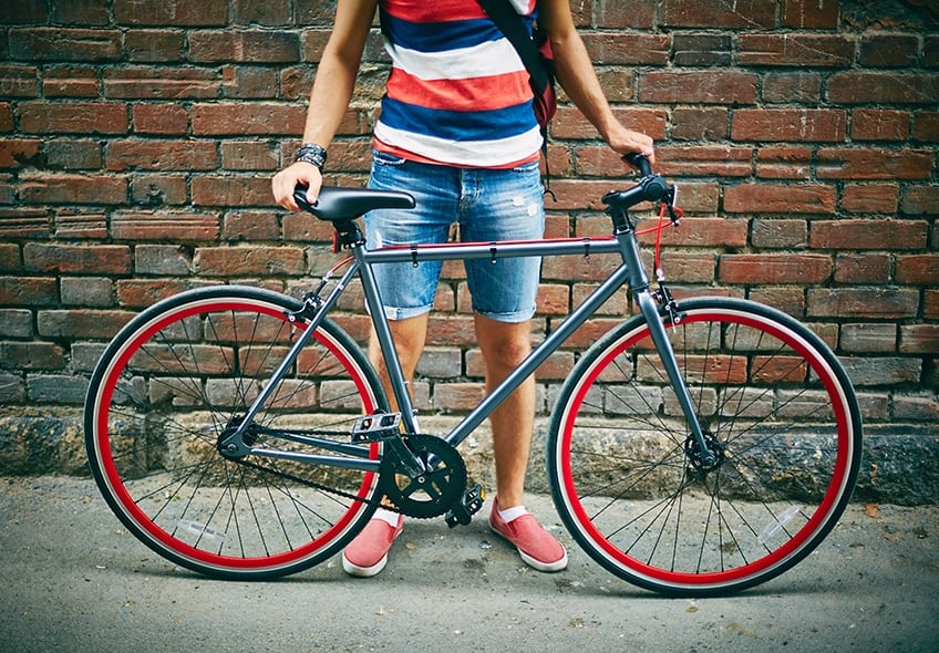 spraying a bike frame