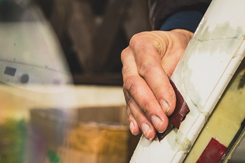 Sanding Before Acrylic Painting on Plastic