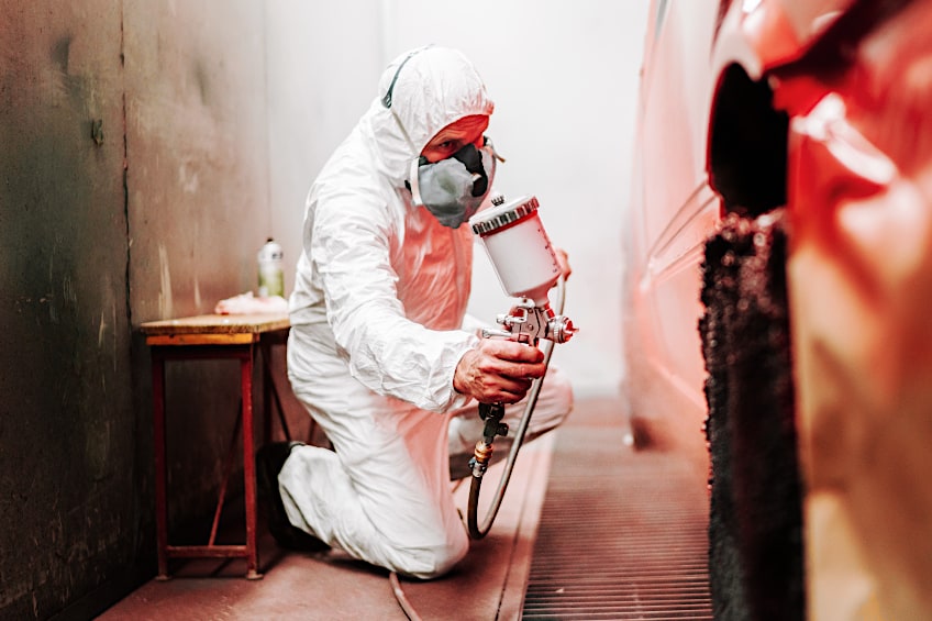 Full Body Spray Paint Suit and Respirator
